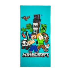 Πετσέτα Θαλάσσης Παιδική Mojang Minecraft 49 Blue Micro Quick Dry Dimcol (70x140) 1Τεμ