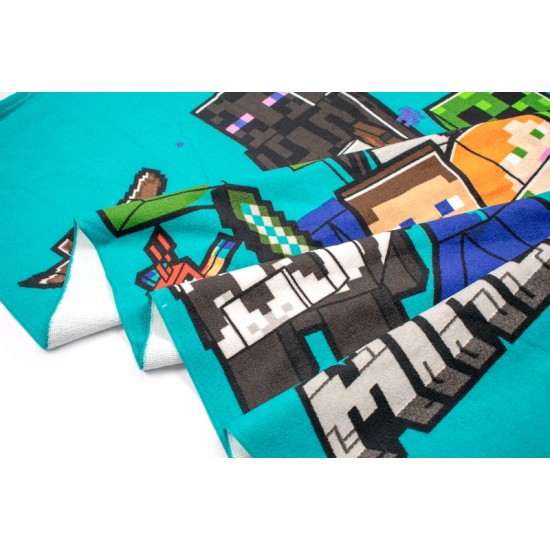 Πετσέτα Θαλάσσης Παιδική Mojang Minecraft 49 Blue Micro Quick Dry Dimcol (70x140) 1Τεμ