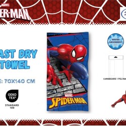 Πετσέτα Θαλάσσης Παιδική Marvel Spider-Man 97 Digital Print Blue Micro Quick Dry Dimcol (70x140) 1Τεμ