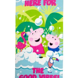 Πετσέτα Θαλάσσης Παιδική Hasbro Peppa Pig 12 Digital Print Green Micro Quick Dry Dimcol (70x140) 1Τεμ