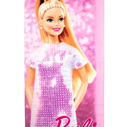 Πετσέτα Θαλάσσης Παιδική Mattel Barbie 85 Digital Print Pink Micro Quick Dry Dimcol (70x140) 1Τεμ
