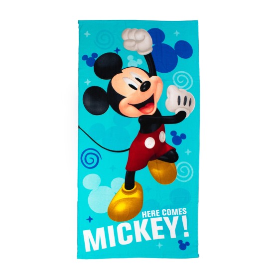Πετσέτα Θαλάσσης Παιδική Disney Home Quick Dry Mickey 14 Sky Blue Micro Dimcol (70x140) 1Τεμ