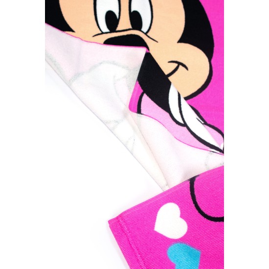 Πετσέτα Θαλάσσης Παιδική Disney Home Minnie 335 Pink Quick Dry Micro Dimcol (70x140) 1Τεμ