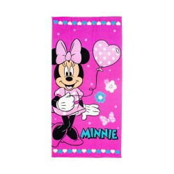 Πετσέτα Θαλάσσης Παιδική Disney Home Minnie 335 Pink Quick Dry Micro Dimcol (70x140) 1Τεμ