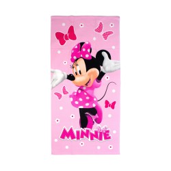 Πετσέτα Θαλάσσης Παιδική Disney Home Minnie 542 Baby Pink Quick Dry Micro Dimcol (70x140) 1Τεμ