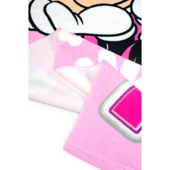 Πετσέτα Θαλάσσης Παιδική Disney Home Minnie 543 Baby Pink Quick Dry Micro Dimcol (70x140) 1Τεμ