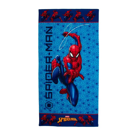 Πετσέτα Θαλάσσης Παιδική Quick Dry Marvel Spiderman 208 Sky Blue Micro Dimcol (70x140) 1Τεμ