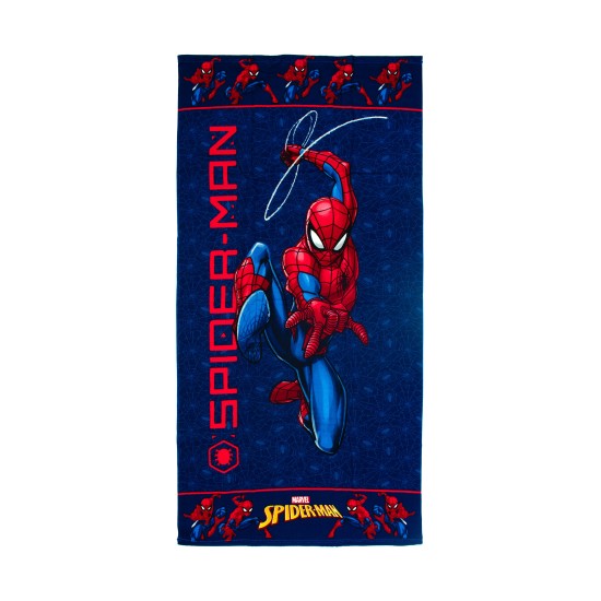 Πετσέτα Θαλάσσης Παιδική Marvel Spiderman 558 Dark Blue Quick Dry Micro Dimcol (70x140) 1Τεμ