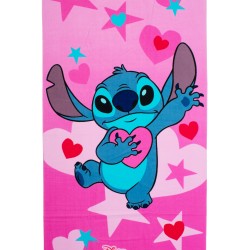 Πετσέτα Θαλάσσης Παιδική Quick Dry Disney Home Lilo & Stitch 085 Baby Pink Micro Dimcol (70x140) 1Τεμ