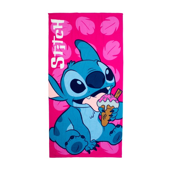 Πετσέτα Θαλάσσης Παιδική Quick Dry Disney Home Lilo & Stitch 118 Fuchsia Micro Dimcol (70x140) 1Τεμ