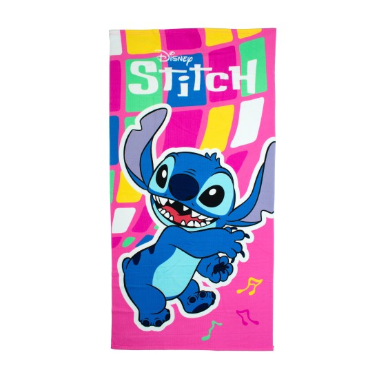 Πετσέτα Θαλάσσης Παιδική Quick Dry Disney Home Lilo & Stitch 188 Pink Micro Dimcol (70x140) 1Τεμ