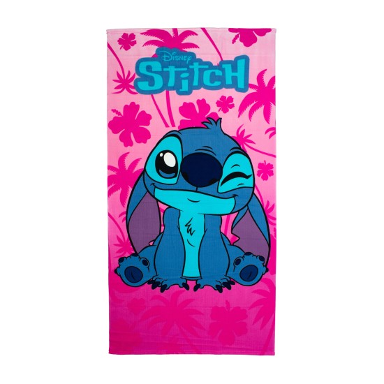 Πετσέτα Θαλάσσης Παιδική Quick Dry Disney Home Lilo & Stitch 189 Pink Micro Dimcol (70x140) 1Τεμ