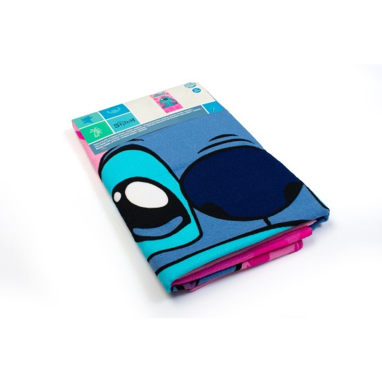 Πετσέτα Θαλάσσης Παιδική Quick Dry Disney Home Lilo & Stitch 189 Pink Micro Dimcol (70x140) 1Τεμ