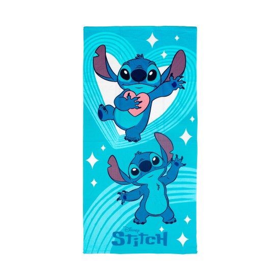 Πετσέτα Θαλάσσης Παιδική Disney Home Lilo & Stitch 545 Sky Blue Quick Dry Micro Dimcol (70x140) 1Τεμ