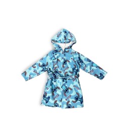 Μπουρνούζι Παιδικό Με Κουκούλα Disney Home Lilo & Stitch Sky Blue Micro Dimcol 1Τεμ