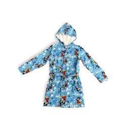 Μπουρνούζι Παιδικό Με Κουκούλα Disney Home Mickey Blue Micro Dimcol 1Τεμ