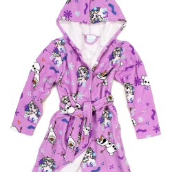 Μπουρνούζι Παιδικό Με Κουκούλα Disney Home Frozen Lilac Microfiber Dimcol 1Τεμ