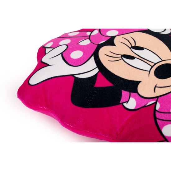 Διακοσμητικό Μαξιλάρι Παιδικό 3D Disney Home Minnie 27A Fuchsia 100% Velboa Dimcol (35cm ) 1Τεμ