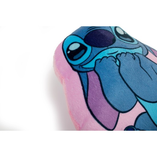 Διακοσμητικό Mini Μαξιλάρι Παιδικό Disney Home Stitch 188 3D Pink AOP 100% Velboa Dimcol (15cm) 1Τεμ