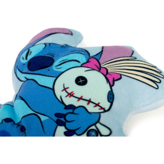 Διακοσμητικό Mini Μαξιλάρι Παιδικό Disney Home Stitch 384 Sky Blue AOP 100% Velboa Dimcol (15cm) 1Τεμ