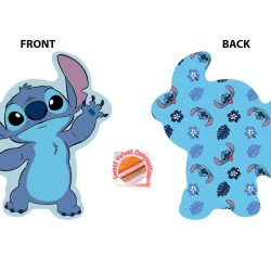 Διακοσμητικό Mini Μαξιλάρι Παιδικό Disney Home Stitch 680 Sky Blue 3D AOP 100% Velboa Dimcol (20cm) 1Τεμ