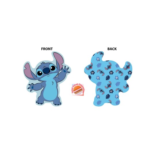 Διακοσμητικό Mini Μαξιλάρι Παιδικό Disney Home Stitch 680 Sky Blue 3D AOP 100% Velboa Dimcol (20cm) 1Τεμ