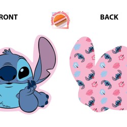 Διακοσμητικό Mini Μαξιλάρι Παιδικό Disney Home Stitch 688 Pink 3D AOP 100% Velboa Dimcol (20cm) 1Τεμ