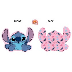 Διακοσμητικό Mini Μαξιλάρι Παιδικό Disney Home Stitch 688 Pink 3D AOP 100% Velboa Dimcol (20cm) 1Τεμ