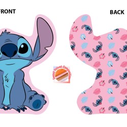 Διακοσμητικό Mini Μαξιλάρι Παιδικό Disney Home Stitch 689 Pink 3D AOP 100% Velboa Dimcol (20cm) 1Τεμ
