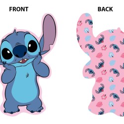 Διακοσμητικό Mini Μαξιλάρι Παιδικό Disney Home Stitch 690 Pink 3D AOP 100% Velboa Dimcol (20cm) 1Τεμ