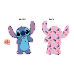 Διακοσμητικό Mini Μαξιλάρι Παιδικό Disney Home Stitch 690 Pink 3D AOP 100% Velboa Dimcol (20cm) 1Τεμ