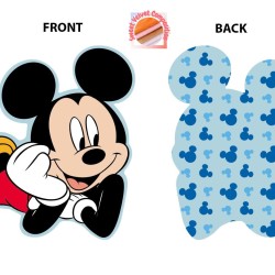 Διακοσμητικό Mini Μαξιλάρι Παιδικό Disney Home Mickey 694 Sky Blue 3D AOP 100% Velboa Dimcol (20cm) 1Τεμ