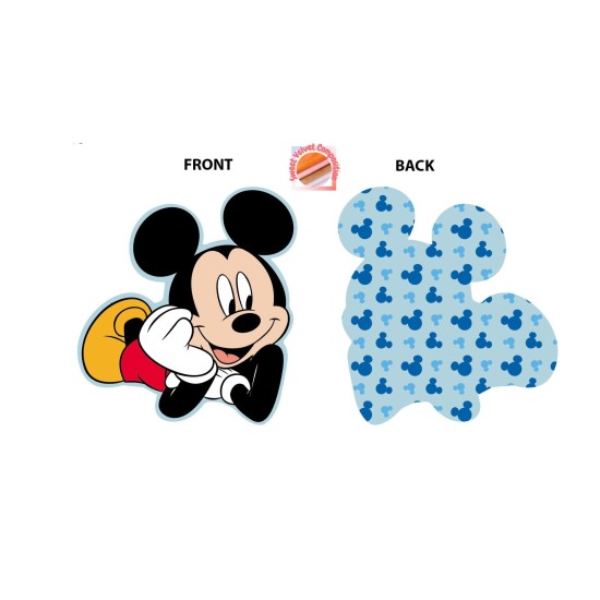 Διακοσμητικό Mini Μαξιλάρι Παιδικό Disney Home Mickey 694 Sky Blue 3D AOP 100% Velboa Dimcol (20cm) 1Τεμ