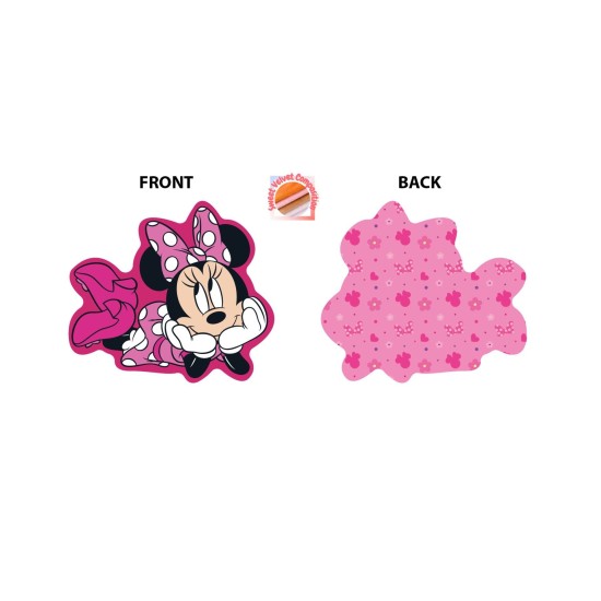 Διακοσμητικό Mini Μαξιλάρι Παιδικό Disney Home Minnie 692 Fuchsia 3D AOP 100% Velboa Dimcol (20cm) 1Τεμ