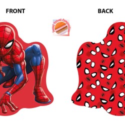 Διακοσμητικό Mini Μαξιλάρι Παιδικό Marvel Spiderman 693 Red 3D AOP 100% Velboa Dimcol (20cm) 1Τεμ