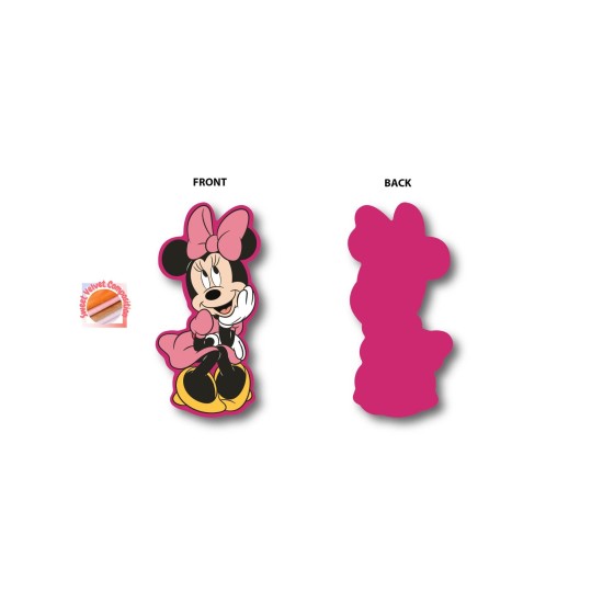 Διακοσμητικό Mini Μαξιλάρι Παιδικό Disney Home Minnie 454 Fuchsia 3D AOP 100% Velboa Dimcol (15cm) 1Τεμ