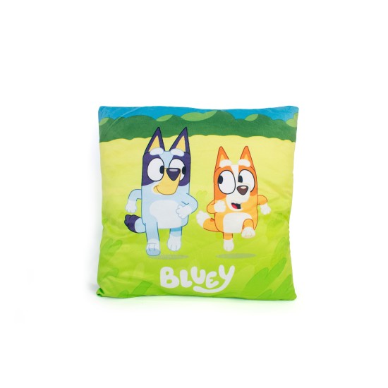 Διακοσμητικό Μαξιλάρι Παιδικό Βελούδινο BBC Studios Bluey 09 Green 100% Velboa Dimcol (38x38) 1Τεμ