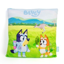 Διακοσμητικό Μαξιλάρι Παιδικό Βελούδινο BBC Studios Bluey 09 Green 100% Velboa Dimcol (38x38) 1Τεμ