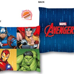 Διακοσμητικό Μαξιλάρι Παιδικό Βελούδινο Marvel Avengers 53 Blue 100% Velboa Dimcol (38x38) 1Τεμ