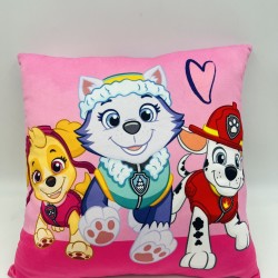 Διακοσμητικό Μαξιλάρι Βελούδινο Παιδικό Nickelodeon Paw Patrol 609 Pink Dimcol (38x38) 1Τεμ