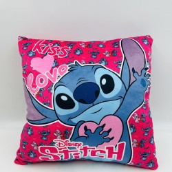 Διακοσμητικό Μαξιλάρι Βελούδινο Παιδικό Disney Home Stitch & Angel 610 Pink-Fuchsia Dimcol (38x38) 1Τεμ