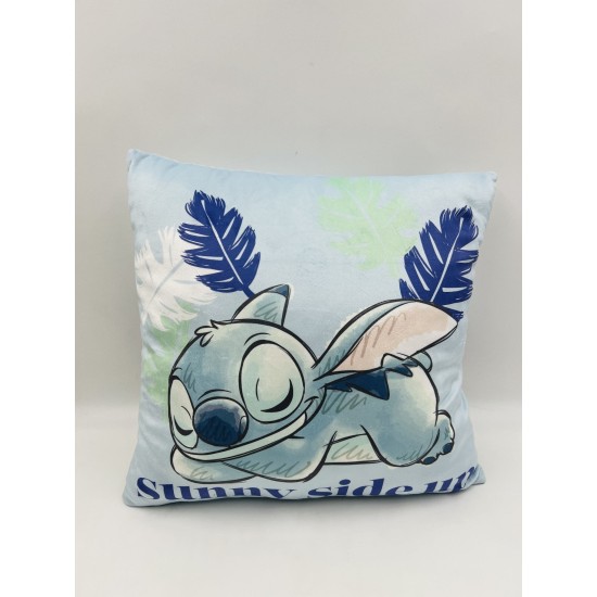Διακοσμητικό Μαξιλάρι Βελούδινο Παιδικό Disney Home Stitch & Angel 612 Pale Blue Dimcol (38x38) 1Τεμ