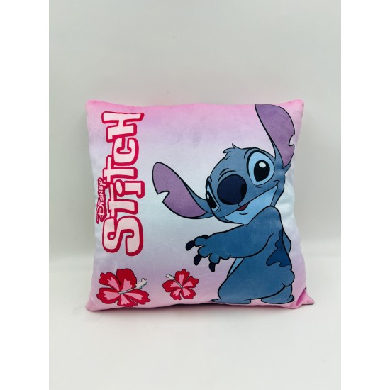 Διακοσμητικό Μαξιλάρι Βελούδινο Παιδικό Disney Home Stitch & Angel 613 Pink Dimcol (38x38) 1Τεμ