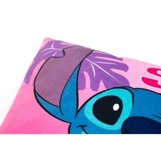 Διακοσμητικό Μαξιλάρι Παιδικό Disney Home Stitch 74 Fuchsia-Pink Velboa Dimcol (38x38) 1Τεμ