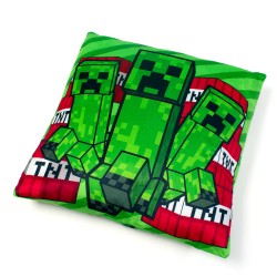 Διακοσμητικό Μαξιλάρι Παιδικό Mojang Minecraft 12 Light Green Velboa Dimcol (38x38) 1Τεμ