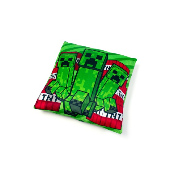Διακοσμητικό Μαξιλάρι Παιδικό Mojang Minecraft 12 Light Green Velboa Dimcol (38x38) 1Τεμ