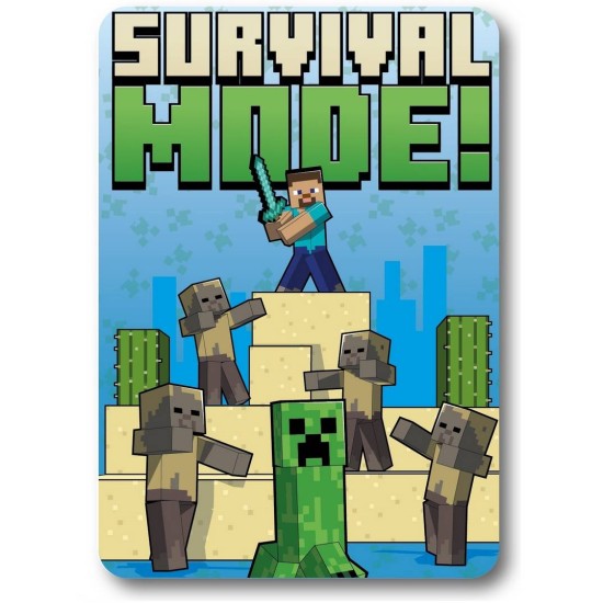 Κουβέρτα Fleece Κούνιας Mojang Minecraft 53 Blue Dimcol (110x140) 1Τεμ