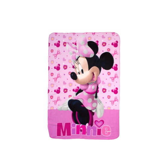 Κουβέρτα Fleece Κούνιας Disney Home Minnie 37 Pink Dimcol (100x140) 1Τεμ