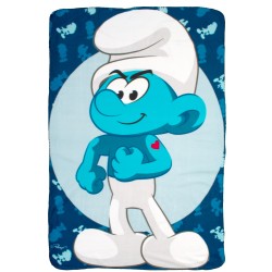 Κουβέρτα Fleece Κούνιας Peyo Smurfs 11 Blue Dimcol (100x140) 1Τεμ