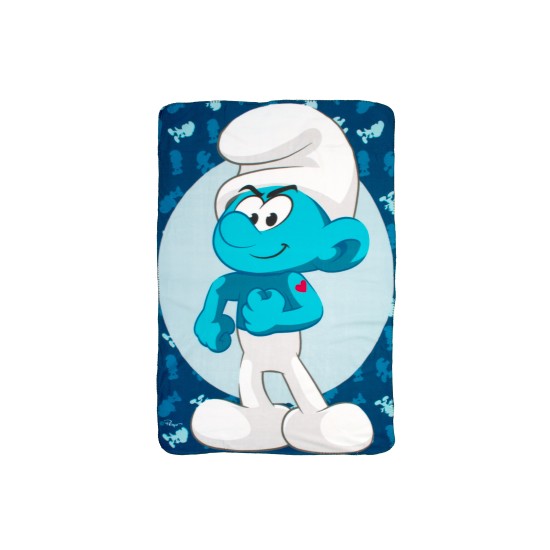 Κουβέρτα Fleece Κούνιας Peyo Smurfs 11 Blue Dimcol (100x140) 1Τεμ